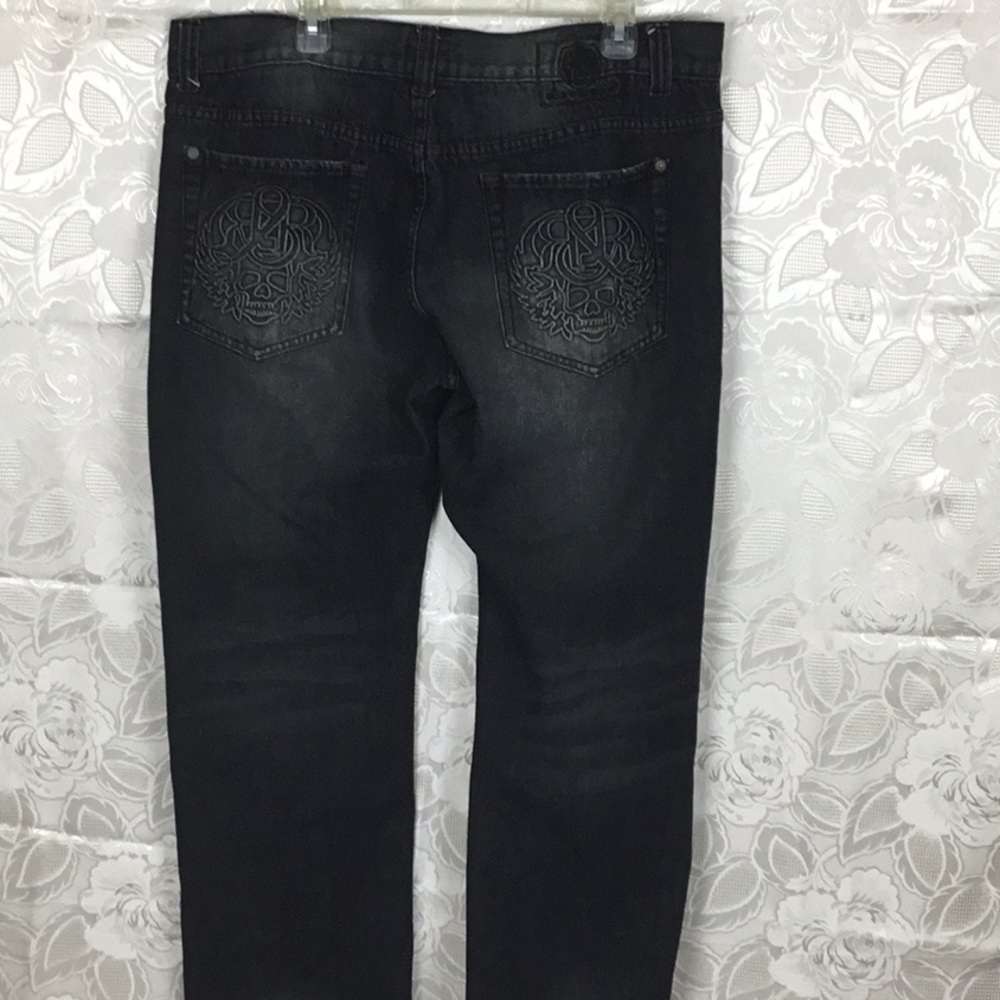 Rock & Republic Men's Relaxed Jeans in Washed Black 38/32 - Picture 8 of 8